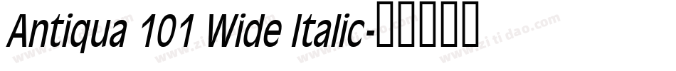 Antiqua 101 Wide Italic字体转换